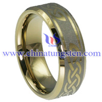 Celtic Tungsten Carbide Ring Bild