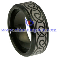 Celtic Tungsten Carbide Ring Bild