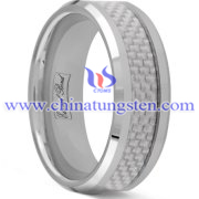 Tungsten Carbide Ring with Carbon Fiber Inlay Picture