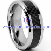 Tungsten Carbide Ring with Carbon Fiber Inlay Picture